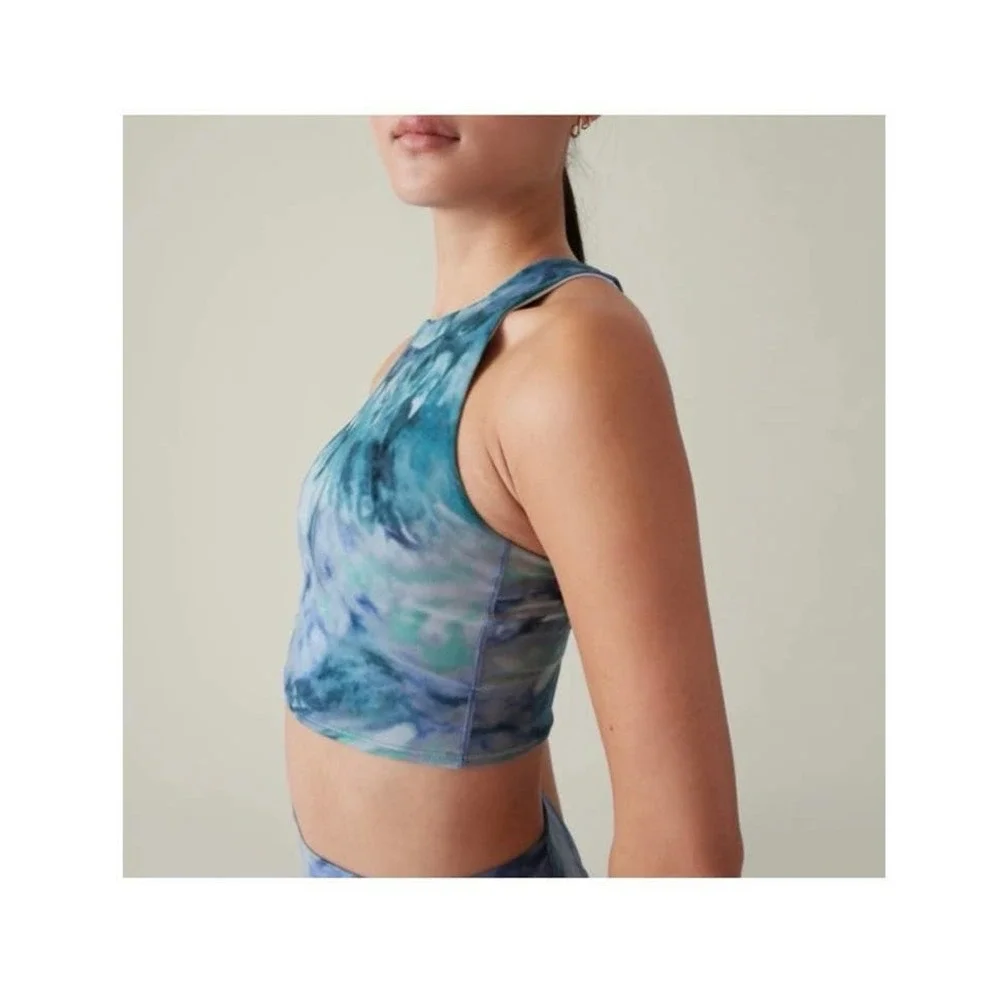 Athleta Sport Bras | NWT! Conscious Crop Printed Longline Sport Bra‎ in XS